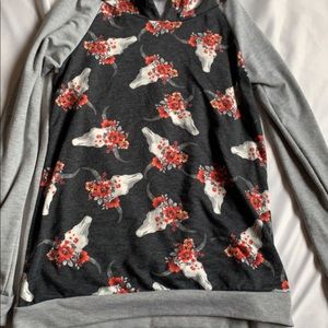 Cow skull sweatshirt